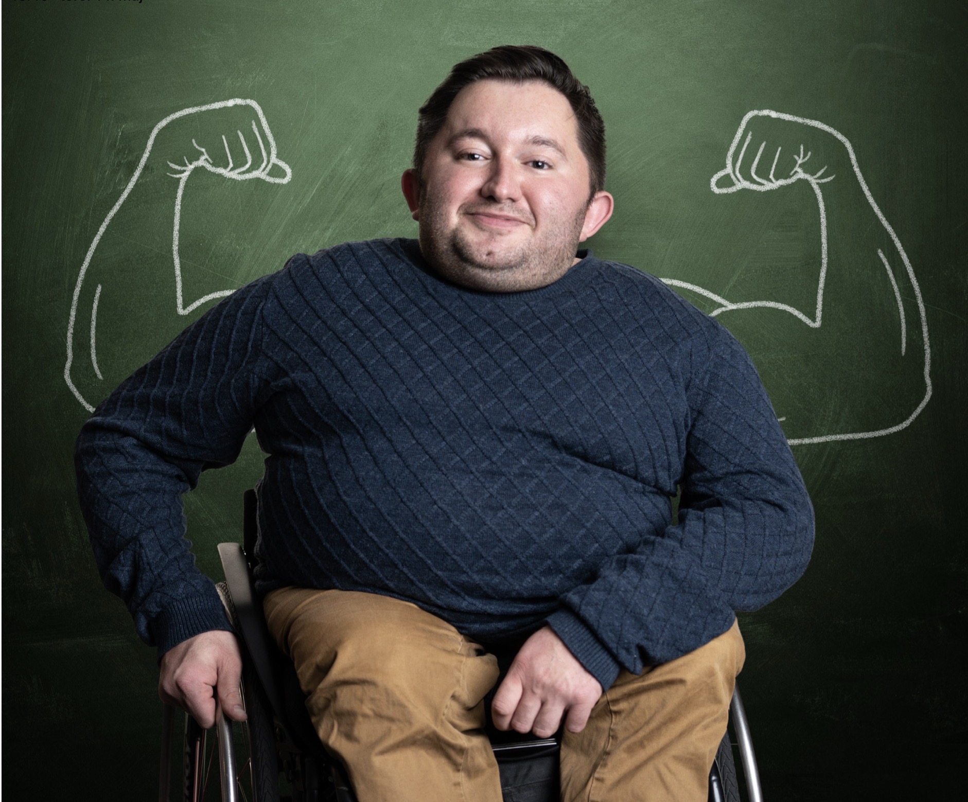 Rune med tegnede muskelarme — fightervilje